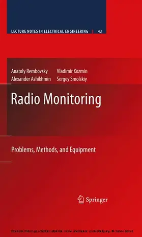 Rembovsky / Ashikhmin / Kozmin |  Radio Monitoring | eBook | Sack Fachmedien