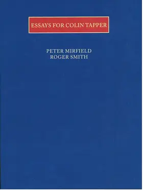 Mirfield / Smith |  Essays for Colin Tapper | Buch |  Sack Fachmedien