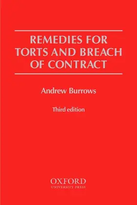 Burrows |  Remedies for Torts and Breach of Contract | Buch |  Sack Fachmedien