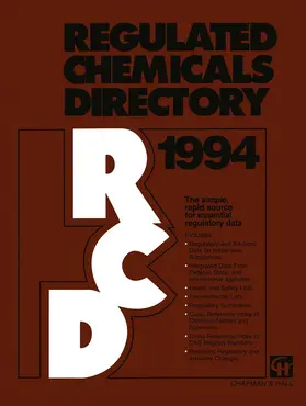  Regulated Chemicals Directory 1994 | Buch |  Sack Fachmedien