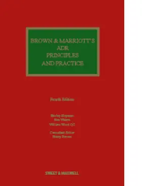 Shipman / Waters / Wood |  Brown & Marriott's ADR Principles and Practice | Buch |  Sack Fachmedien