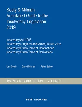 Bailey / Sealy / Milman |  Sealy & Milman: Annotated Guide to the Insolvency Legislation 2019 | Buch |  Sack Fachmedien