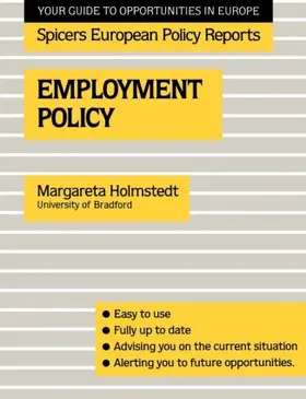Holmstedt |  Employment Policy | Buch |  Sack Fachmedien
