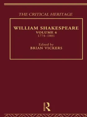 Vickers |  William Shakespeare | Buch |  Sack Fachmedien