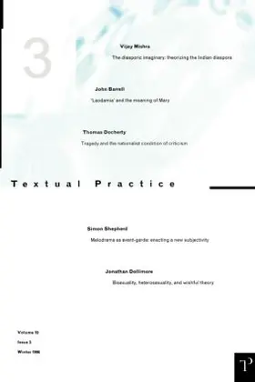 Sinfield |  Textual Practice 10.3 | Buch |  Sack Fachmedien