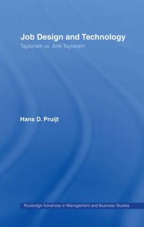 Pruijt |  Job Design and Technology | Buch |  Sack Fachmedien