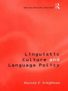 Schiffman |  Linguistic Culture and Language Policy | Buch |  Sack Fachmedien