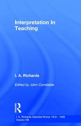 Constable / Richards |  Interpretation In Teaching V 8 | Buch |  Sack Fachmedien