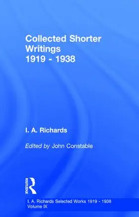 Constable / Richards |  Collected Shorter Writings V9 | Buch |  Sack Fachmedien