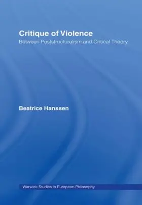 Hanssen |  Critique of Violence | Buch |  Sack Fachmedien