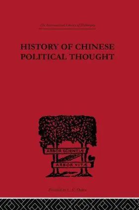 Chi-Chao |  History of Chinese Political Thought | Buch |  Sack Fachmedien