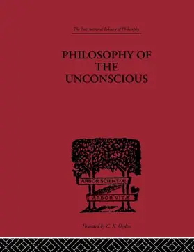 Von Hartmann |  Philosophy of the Unconscious | Buch |  Sack Fachmedien