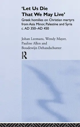 Allen / Dehandschutter / Leemans |  'Let us die that we may live' | Buch |  Sack Fachmedien