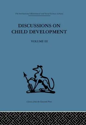 Inhelder / Tanner |  Discussions on Child Development | Buch |  Sack Fachmedien