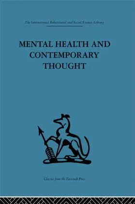Ahrenfeldt / Soddy |  Mental Health and Contemporary Thought | Buch |  Sack Fachmedien