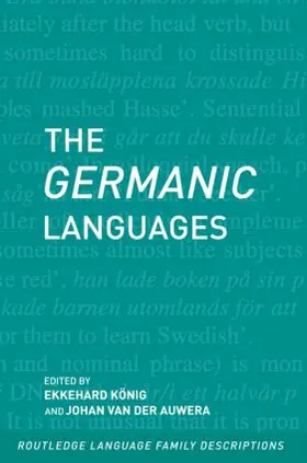 Konig / van der Auwera |  The Germanic Languages | Buch |  Sack Fachmedien