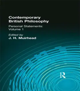 Muirhead |  Contemporary British Philosophy | Buch |  Sack Fachmedien