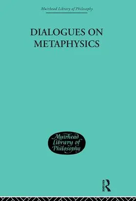 Malebranche |  Dialogues on Metaphysics | Buch |  Sack Fachmedien