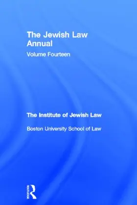  The Jewish Law Annual Volume 14 | Buch |  Sack Fachmedien