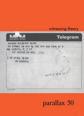 Bailey / Chare / Kilroy |  Parallax: Witnessing theory | Buch |  Sack Fachmedien