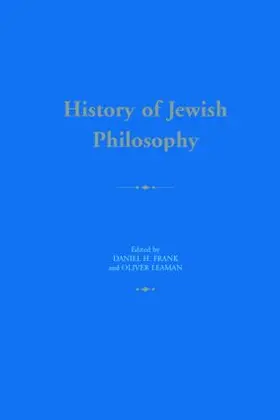 Frank / Leaman |  History of Jewish Philosophy | Buch |  Sack Fachmedien