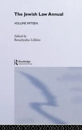Lifshitz |  The Jewish Law Annual Volume 15 | Buch |  Sack Fachmedien