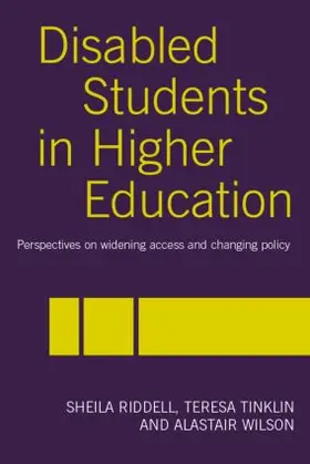 Riddell / Tinklin / Wilson |  Disabled Students in Higher Education | Buch |  Sack Fachmedien