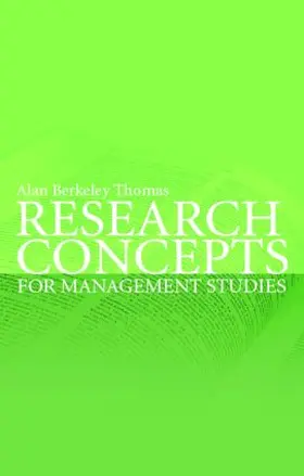 Thomas | Research Concepts for Management Studies | Buch | 978-0-415-34192-9 | www2.sack.de