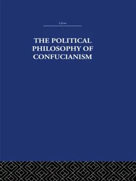Hsü |  The Political Philosophy of Confucianism | Buch |  Sack Fachmedien