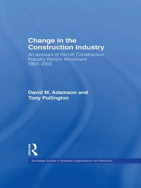 Adamson / Pollington |  Change in the Construction Industry | Buch |  Sack Fachmedien
