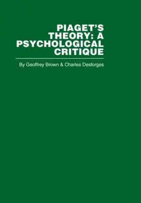Brown / Desforges |  Piaget's Theory | Buch |  Sack Fachmedien
