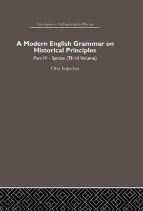 Jespersen |  A Modern English Grammar on Historical Principles | Buch |  Sack Fachmedien