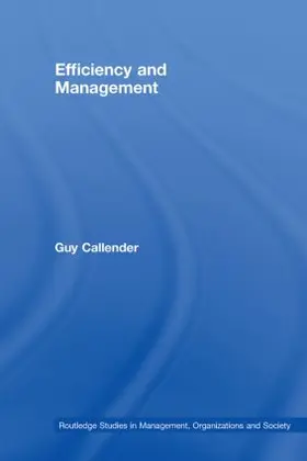 Callender |  Efficiency and Management | Buch |  Sack Fachmedien