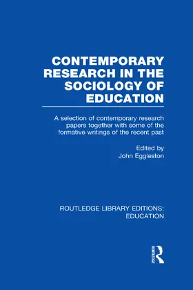 Eggleston |  Routledge Library Editions: Education Mini-Set L Sociology of Education | Buch |  Sack Fachmedien