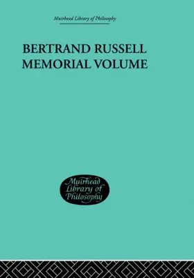 Roberts |  Bertrand Russell Memorial Volume | Buch |  Sack Fachmedien