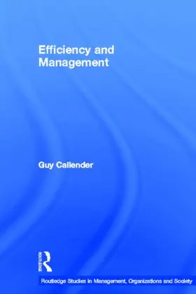 Callender |  Efficiency and Management | Buch |  Sack Fachmedien