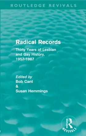 Cant / Hemmings |  Radical Records (Routledge Revivals) | Buch |  Sack Fachmedien