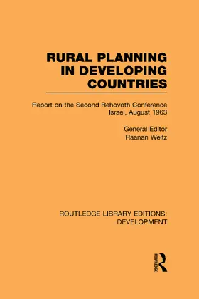 Weitz |  Rural Planning in Developing Countries | Buch |  Sack Fachmedien