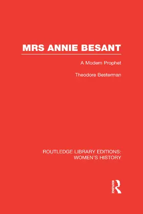 Besterman |  Mrs Annie Besant | Buch |  Sack Fachmedien