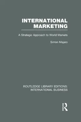 Majaro |  International Marketing (RLE International Business) | Buch |  Sack Fachmedien