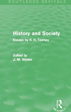 Tawney / Winter |  History and Society | Buch |  Sack Fachmedien