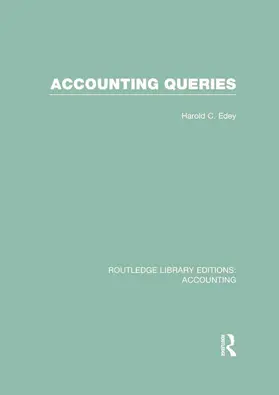 Edey |  Accounting Queries (RLE Accounting) | Buch |  Sack Fachmedien