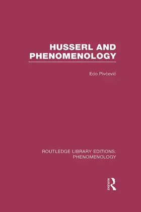 Pivcevic |  Husserl and Phenomenology | Buch |  Sack Fachmedien