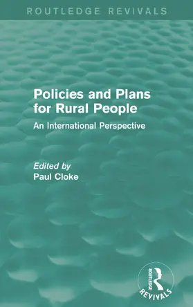 Cloke |  Policies and Plans for Rural People (Routledge Revivals) | Buch |  Sack Fachmedien