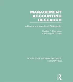 Klemstine / Maher |  Management Accounting Research (RLE Accounting) | Buch |  Sack Fachmedien