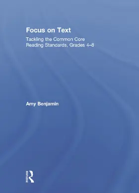 Benjamin |  Focus on Text | Buch |  Sack Fachmedien