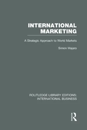 Majaro |  International Marketing (RLE International Business) | Buch |  Sack Fachmedien