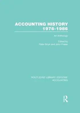 Boys / Freear |  Accounting History 1976-1986 (RLE Accounting) | Buch |  Sack Fachmedien