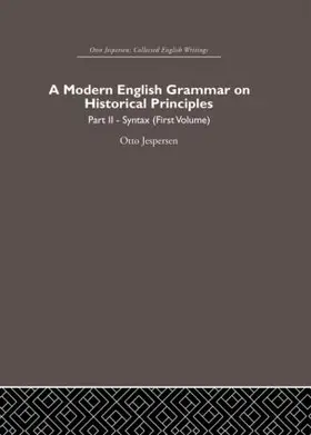 Jespersen |  A Modern English Grammar on Historical Principles | Buch |  Sack Fachmedien