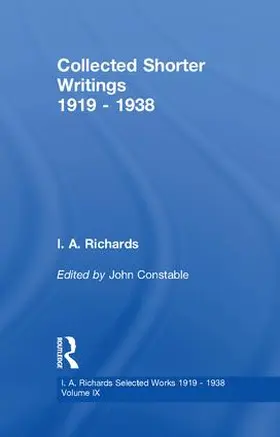 Constable / Richards |  Collected Shorter Writings V9 | Buch |  Sack Fachmedien